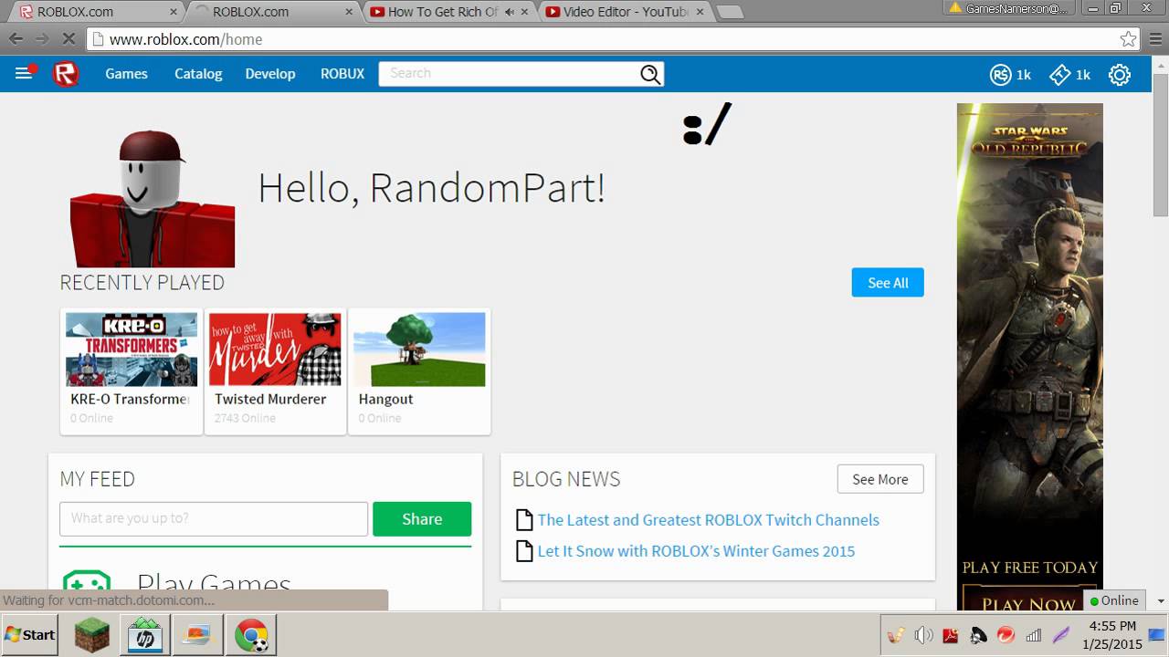 I Got Free 1k Robux Youtube - 1k robux for 2