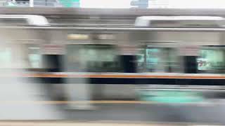 塚本駅で321系D29普通新三田行きあっという間にブチ抜く瞬間