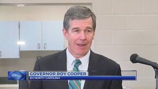 Gov. Roy Cooper talks teacher pay raises at eastern N.C. high school