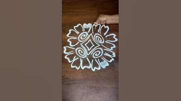 easy rongoli design 👌👍🪷#simple #shorts #rangoli #viral #video #beautiful #rangoli #design