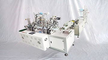 1+1 type face masks making production line with ear loops folding inward Gesichtsmaske machen Linie