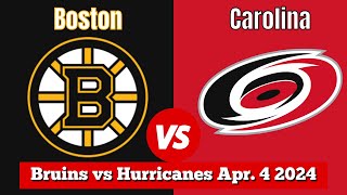 Boston Bruins vs Carolina Hurricanes | Live NHL Play by Play \& Chat