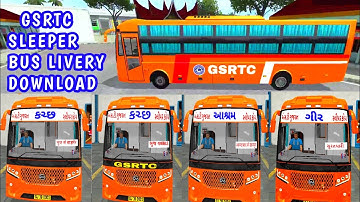 How to download Gsrtc sleeper bus livery || gsrtc bus mod download || new  gujarat bus mod download