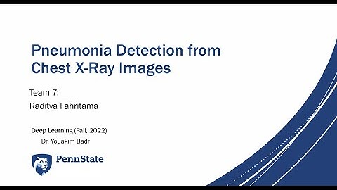 PNEUMONIA DETECTION - Deep Learning Approach