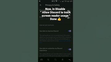 How to Disable Allow Discord to track screen reader usage in Discord Mobile #roduz #discord #data