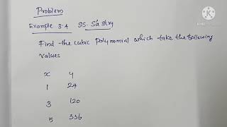 Polynomial interpolation problem