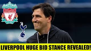 Liverpool's 'HUGE' Bid Stance As Tottenham Step Up Pursuit For LFC Star!