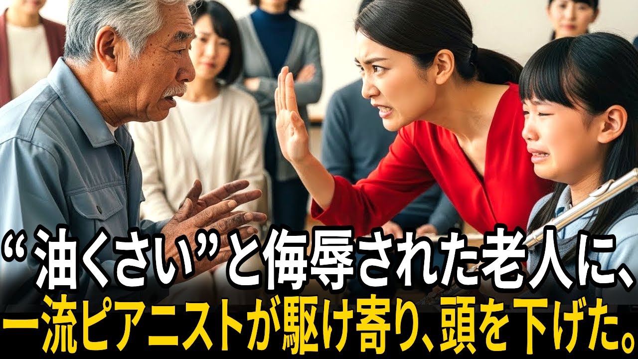 “油くさい”と侮辱された老人に、一流ピアニストが駆け寄り、頭を下げた。 [人生ドラマ]