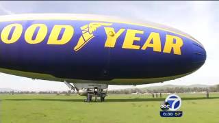 Goodyear blimp pilot flies over Bay Area for Super Bowl