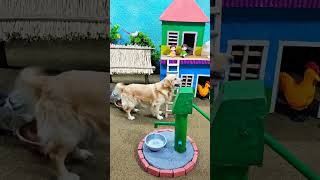 Mini Cow House & Hand Pump Making 🐄🏡 | Amazing Miniature Village Craft#shorts