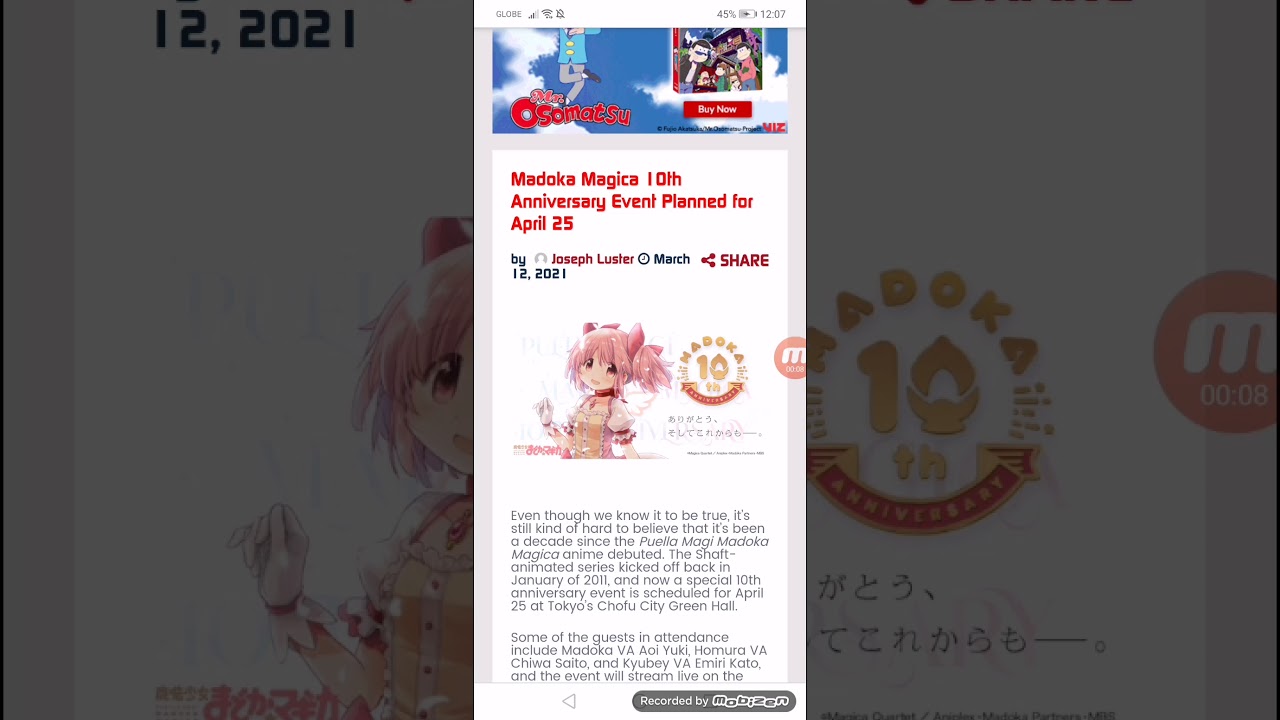 Madoka Magica 10th Anniversary Event Planned For 04 25 Youtube