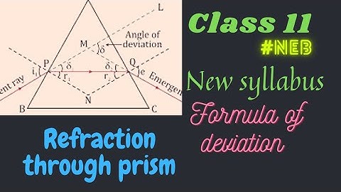 Class 11|| Refraction through prism. proving formula of deviation..in easy way #neb #class11 #nepal