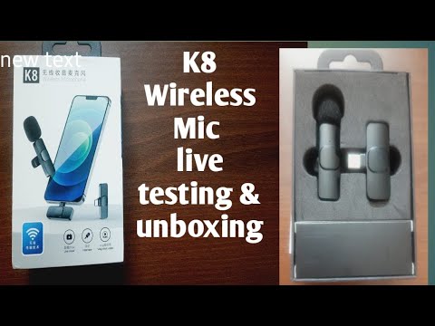 Wireless Mic K8 unboxing and review