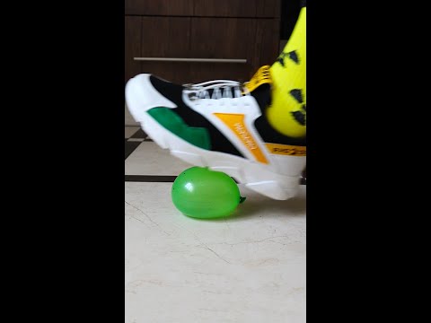 Experiment Sneakers vs Water Balloons | Crunchy & Soft Things by Shoes! #Shorts