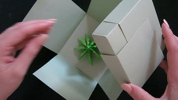 EXPLODING BOX FROM A SINGLE SHEET OF CARDSTOCK