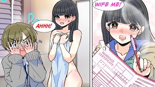 [Manga Dub] I Tried To Take A Shower, But My Sister's Friend Was In There And I Saw Her... Then...