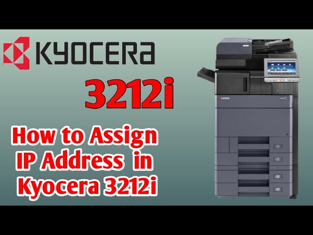 How to Set IP Address in Kyocera taskalfa 3212i, 3011i , Assign IP