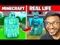 Real VS Minecraft Diamond Golem Who Is More Strong