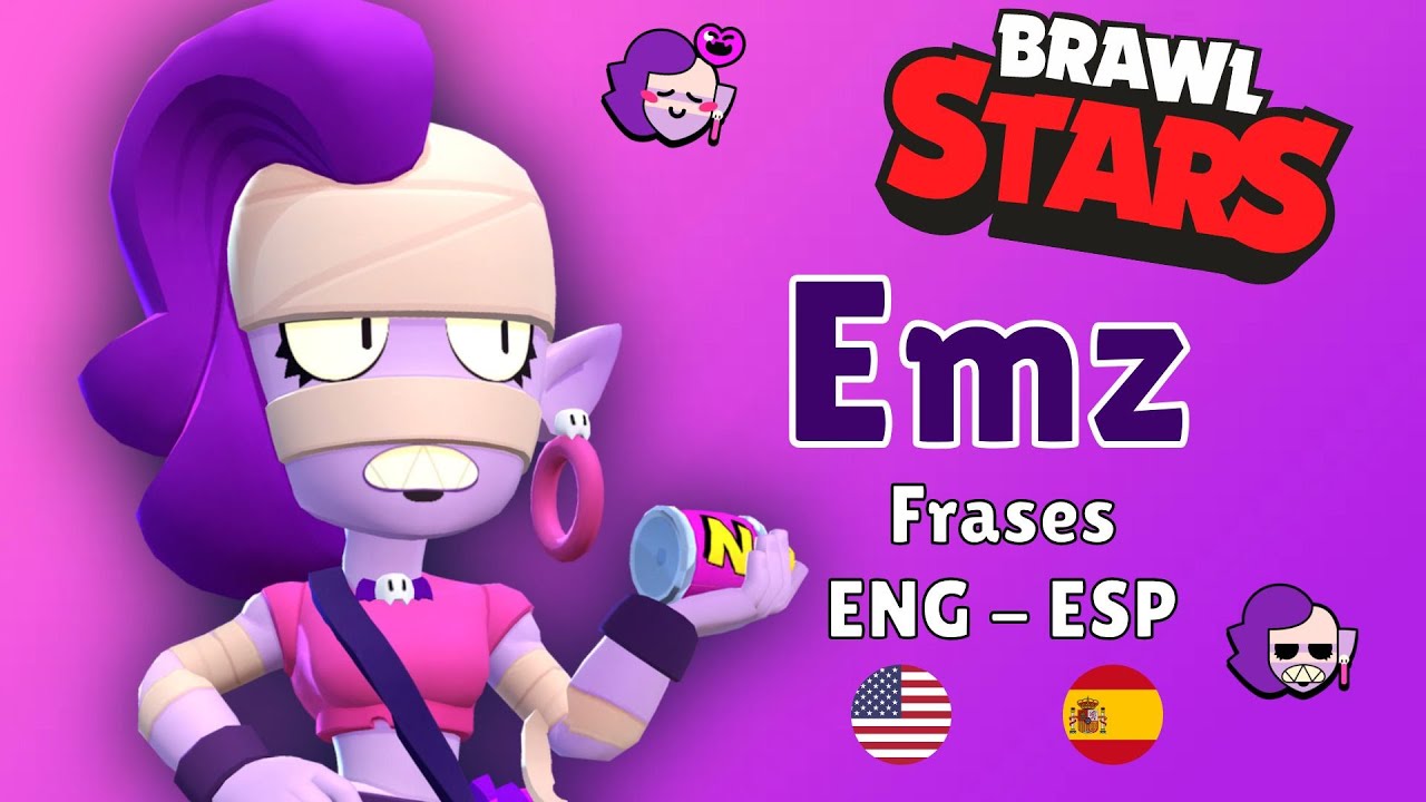 BRAWL STARS | TODAS LAS FRASES DE EMZ | Lyrics - Sub español | ALL EMZ SOUNDS