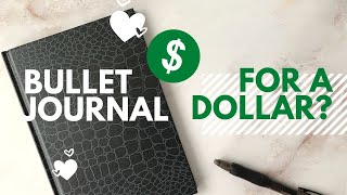 BULLET JOURNAL FOR A DOLLAR | Dollar Tree Bullet Journal Haul, Pen Test and Monthly Spread