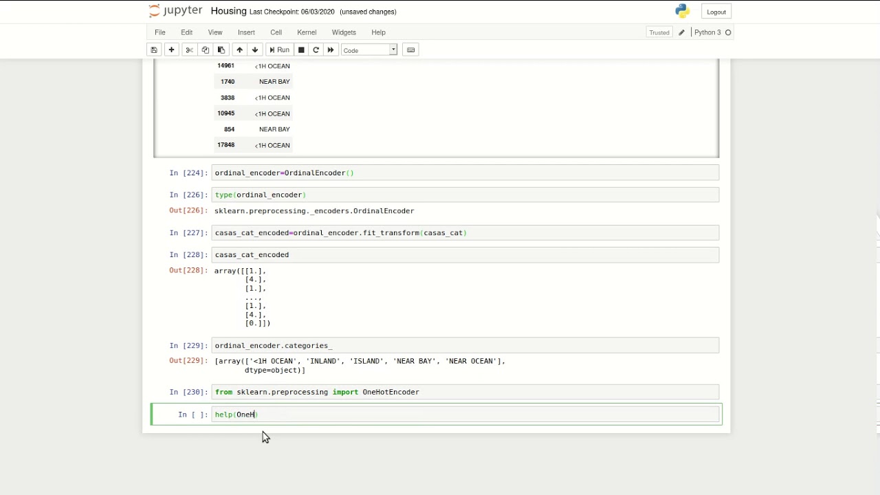 Clases útiles en python: OrdinalEncoder, OneHotEncoder - YouTube