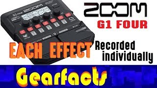 Zoom G1 FOUR: Every effect individually played (direct recording)