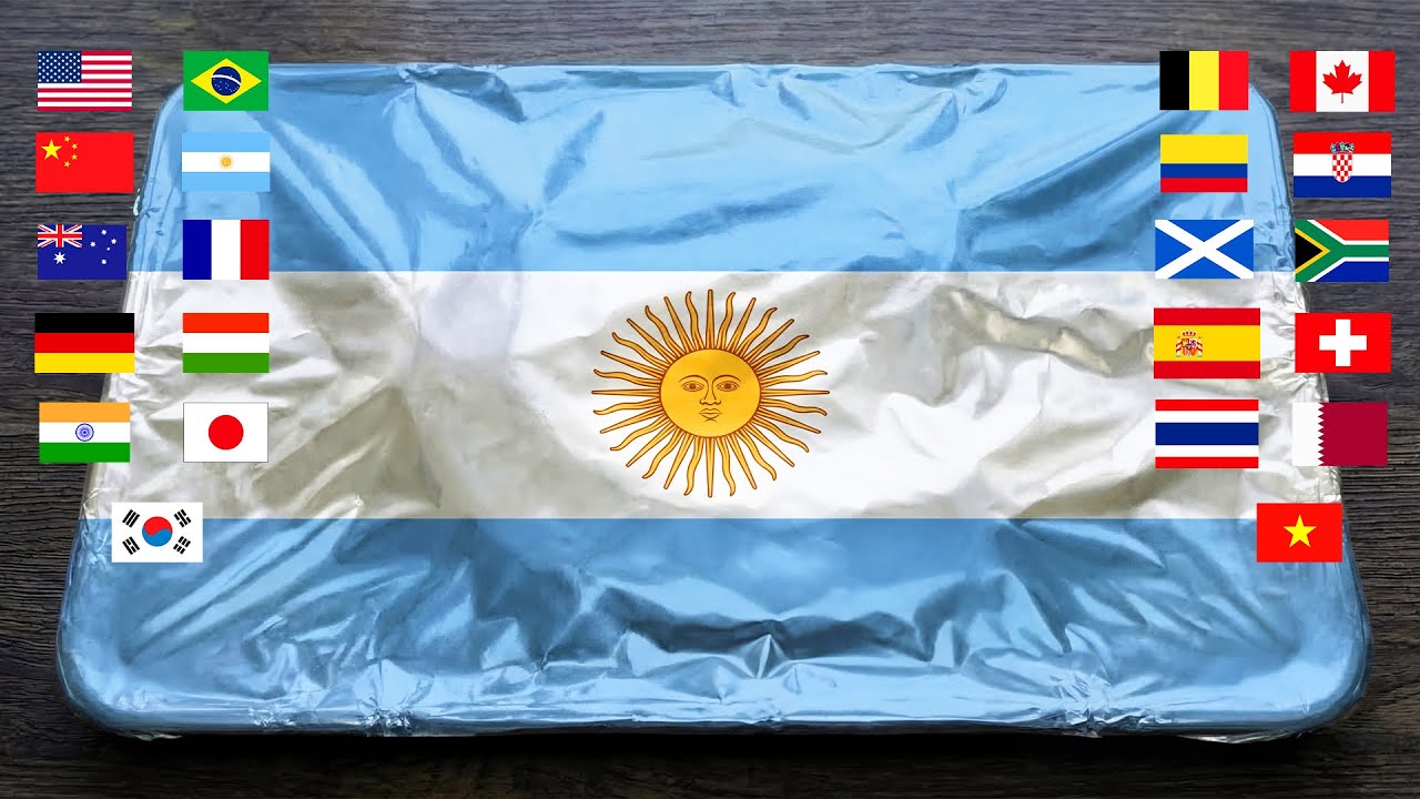 [Street Food] What’s Inside the Flag Iron Tray Food? 🇺🇸🇯🇵🇮🇹 Satisfying ASMR Reveal 🌮