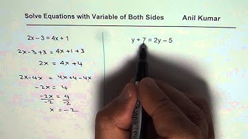 Solve Algebraic Equations with Variables and Constants on Both sides - EDEXCEL - GCSE - SAT