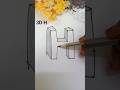 3D H Letter writing 💓 comment for next video #trending #Art #subscribe #YouTube #drawing