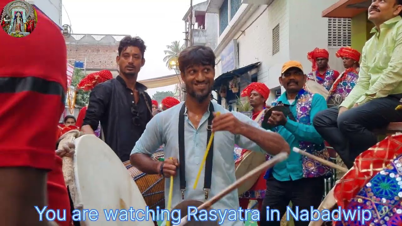 Nachegi Saraswati by Krishna Dhol Tasha at Sri Sri Annapurna Mata Puja in Ras , Nabadwip ❤️