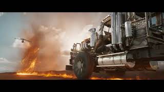 Furiosa A Mad Max Saga   2024   Fire and Sparks Rain Attack Toward Camera