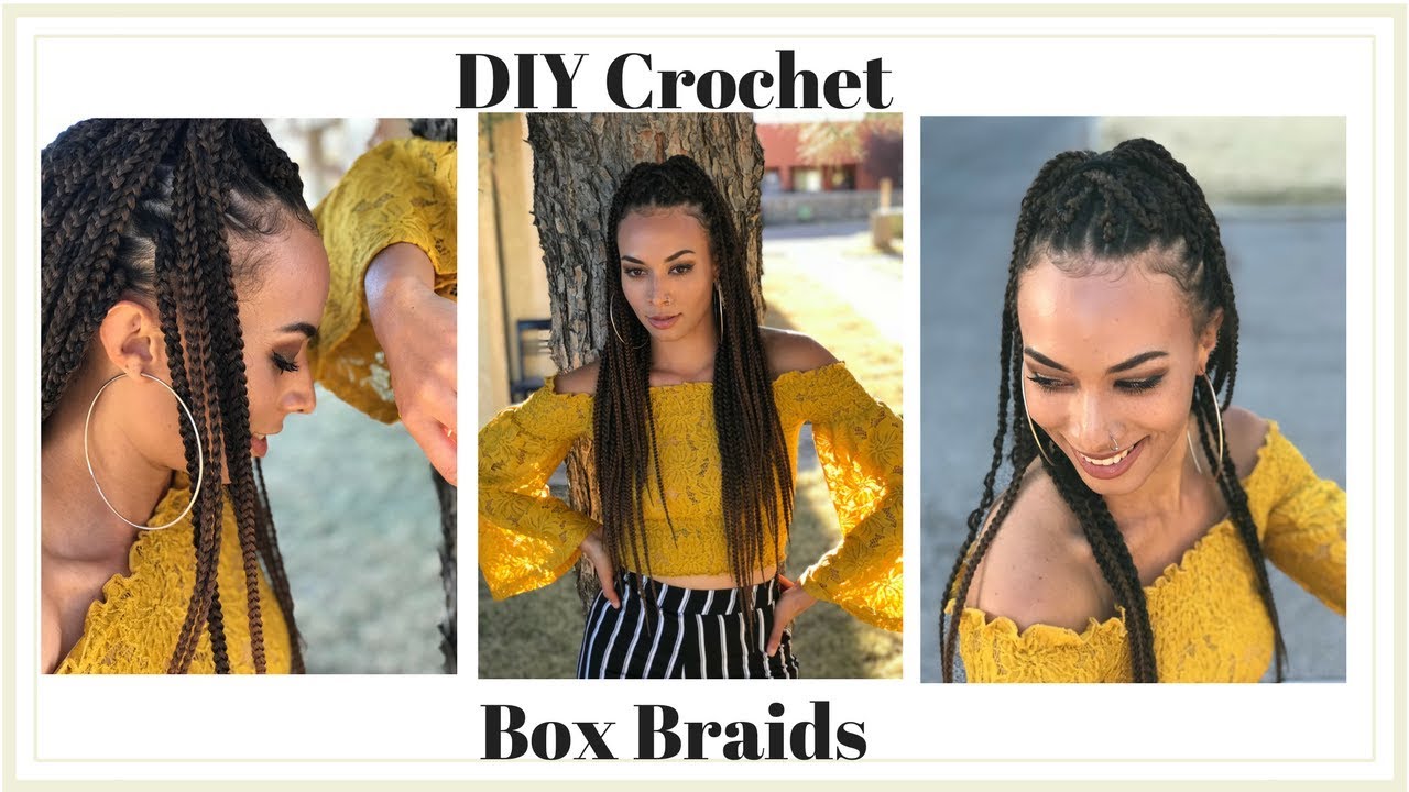 Super Easy DIY Crochet Box Braids Without Cornrows YouTube