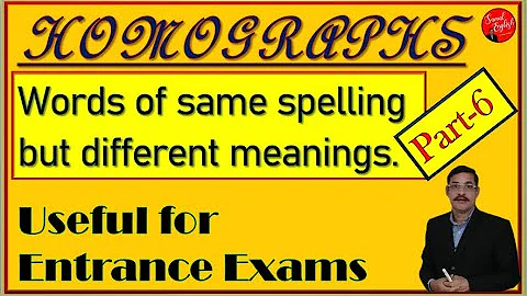 HOMOGRAPHS - Confusing Words with Same Spelling but Different Meaning | List & Examples #homographs