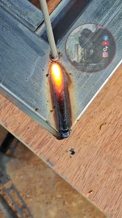 Welding tubular 1.5mm using E6013 2.5mm #shortvideo #gongtv
