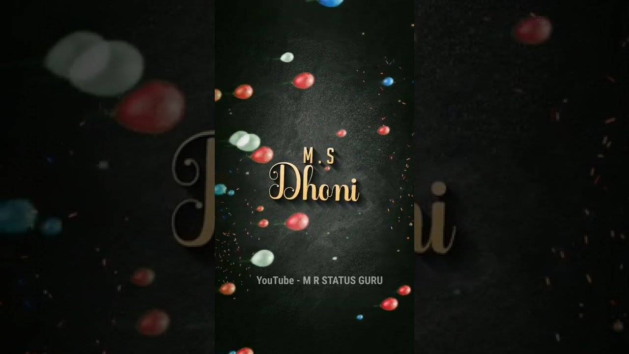 M S Dhoni Happy Birthday Status🎂| Happy Birthday 07,1981| Dhoni Happy Birthday Special Status 