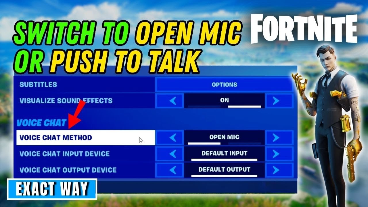 How to Turn On Push to Talk Microphone Fortnite | Mute/unmute in