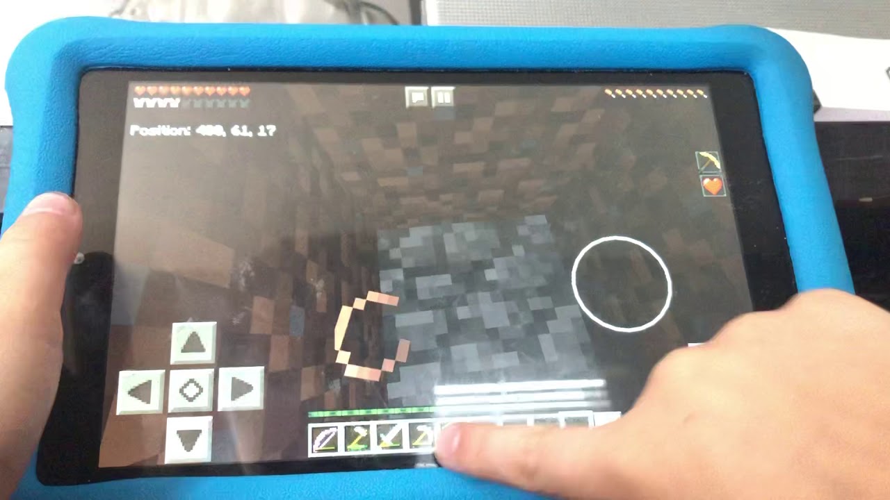 Playing Minecraft on fire tablet - YouTube