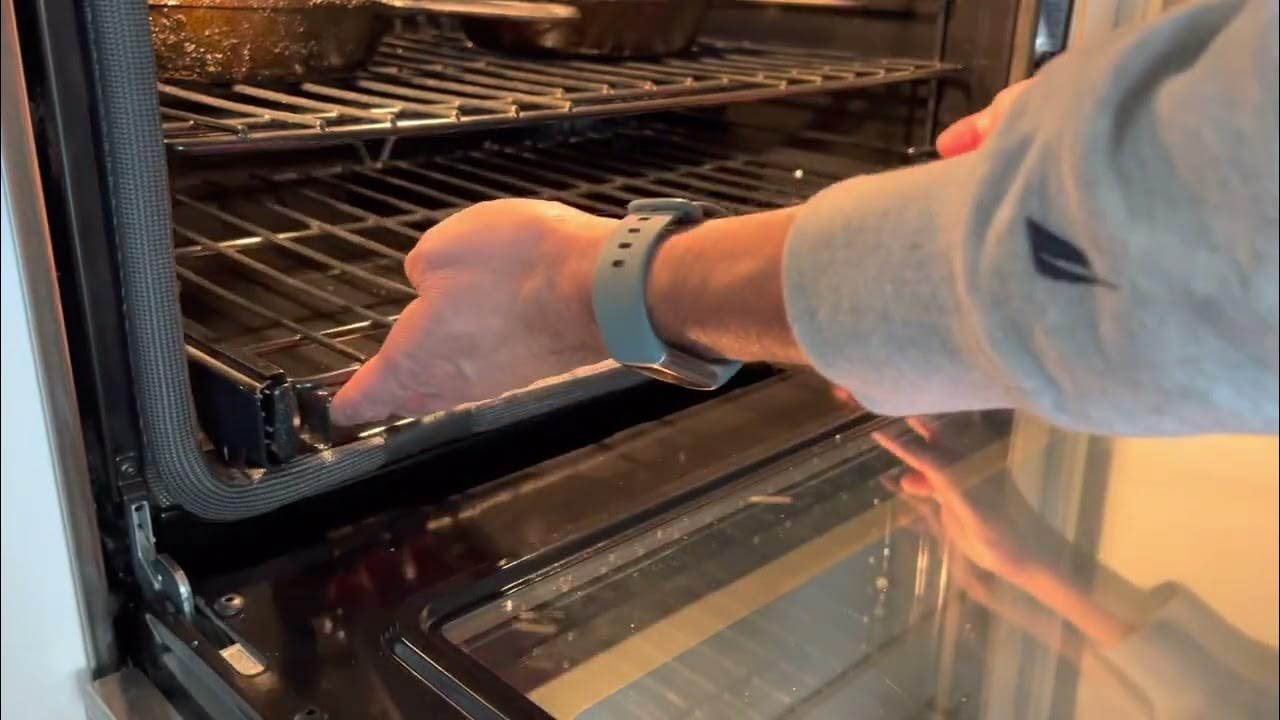 How to fully remove gliding rack of GE café series oven YouTube