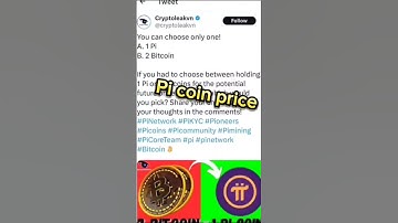 1Pi coin price new update / Pi coin value #shorts #pinetwork