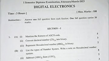 Digital electronics question paper feb - mar 2023