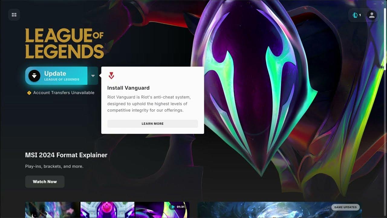 How to fix league of legends vanguard errors even if your bios supports