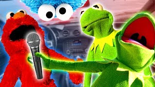 Elmo Kermit The Frog And Kermit's Brother Do Car Karaoke!