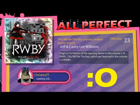 (ALL PERFECT/ 100.00%) Roblox Robeats | This will be the Day (Hard)[23] No miss Rank A+