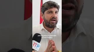 López Miras pide calma en Torre Pacheco y que "cesen las llamadas s la violencia"