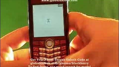 Blackberry Unlock by Code - How To Video - globalunlock.com