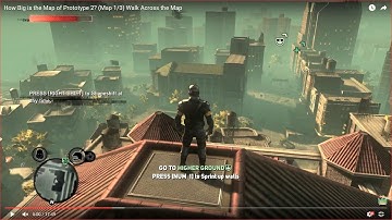 HOW BIG IS THE MAP in Prototype 2? (Map 1/3) Walk Across the Map