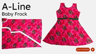 How to Make a Line Baby Frock,  A-Line Baby Frock Cutting and Stitching screenshot 4