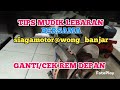 mengganti kampas rem depan persiapan mudik lebaran#shorts