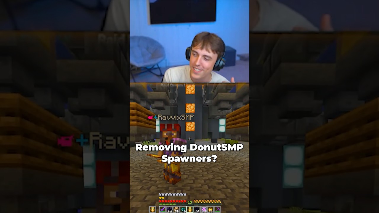 I Told DrDonut to Remove Skeleton Spawners! #donutsmp #minecraft #ravvixsmp