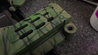Teaser camo paint job on Stryshot (Nerf Stryfe and Longshot integration